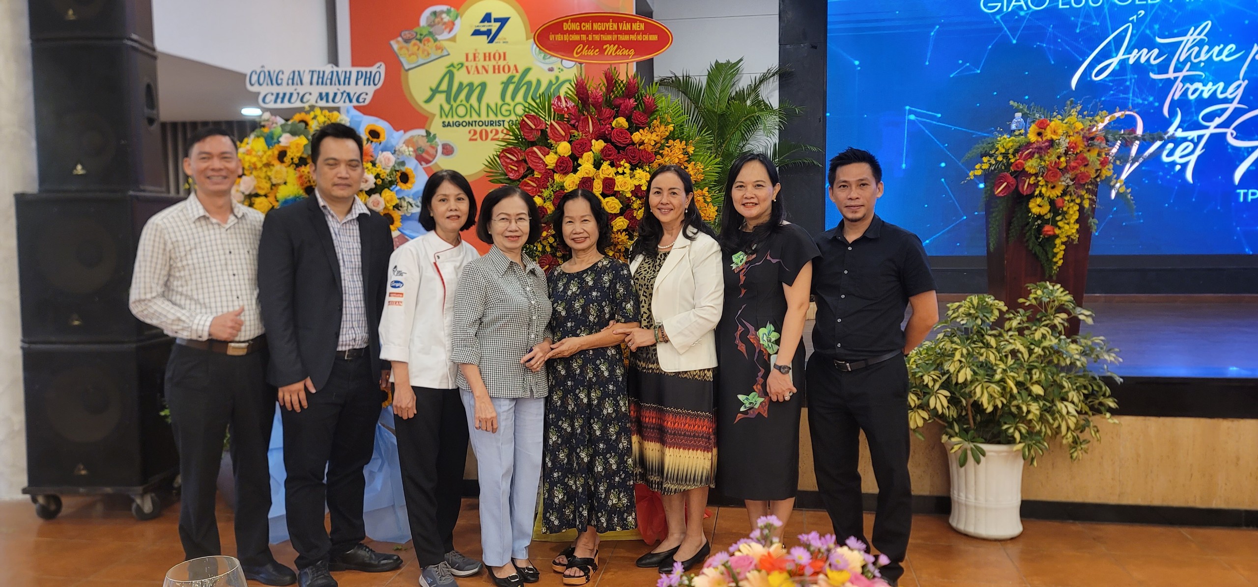 A group photo from the Saigontourist Hospitality College (STHC) Festival